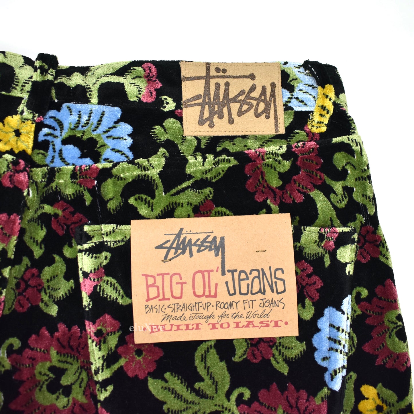 Stussy - Floral Jacquard Velvet Big 'Ol Jeans