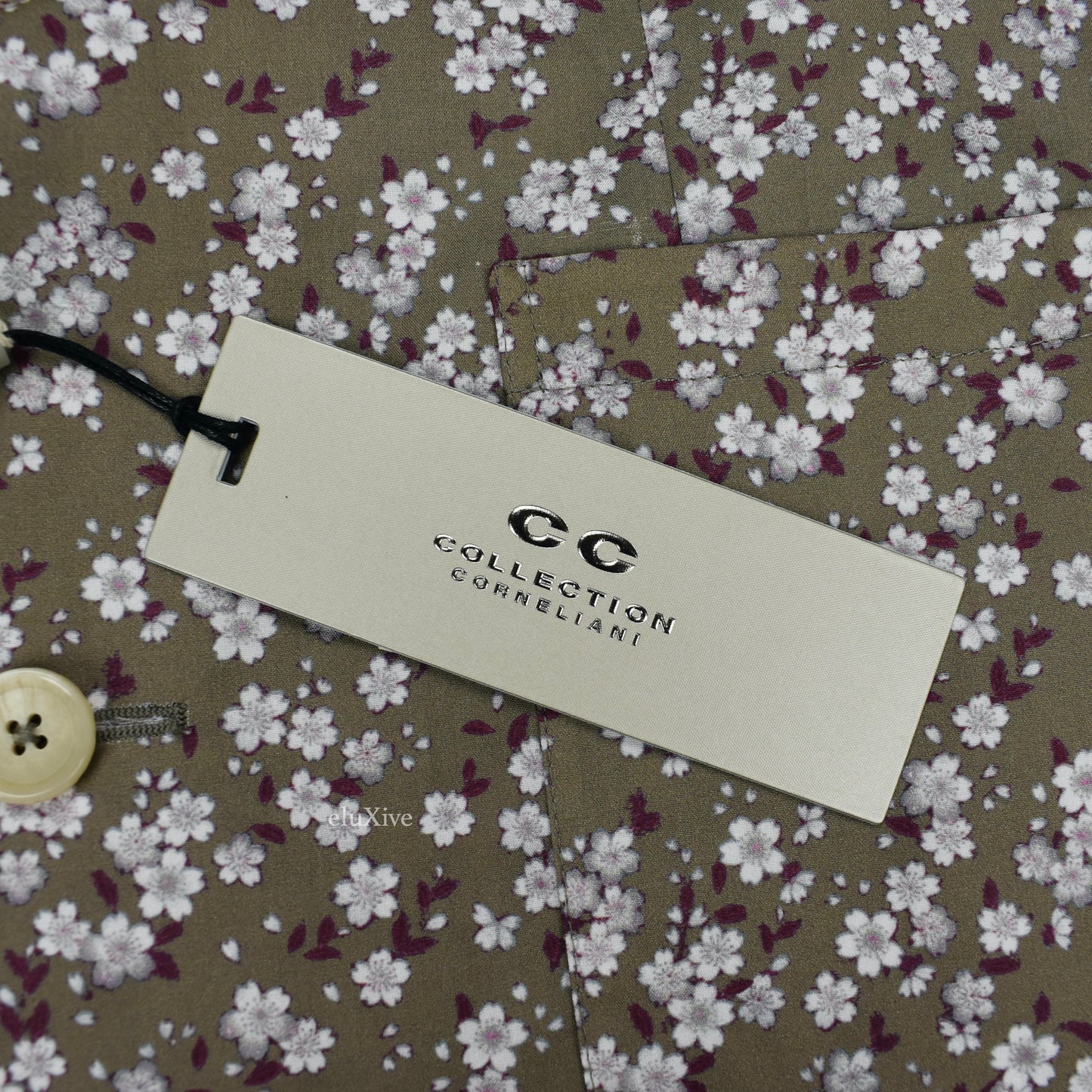 Corneliani - Tan Floral Print Cotton Lightweight Blazer