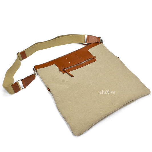 Maison Margiela - Beige Canvas & Leather Shoulder Bag