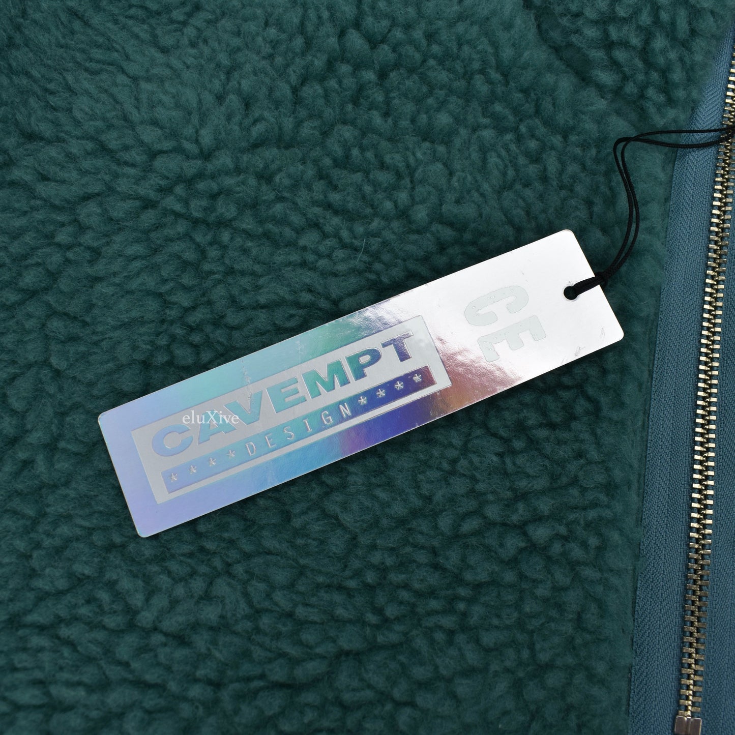 Cav Empt - Green Wool Boa Fleece Sweatshirt