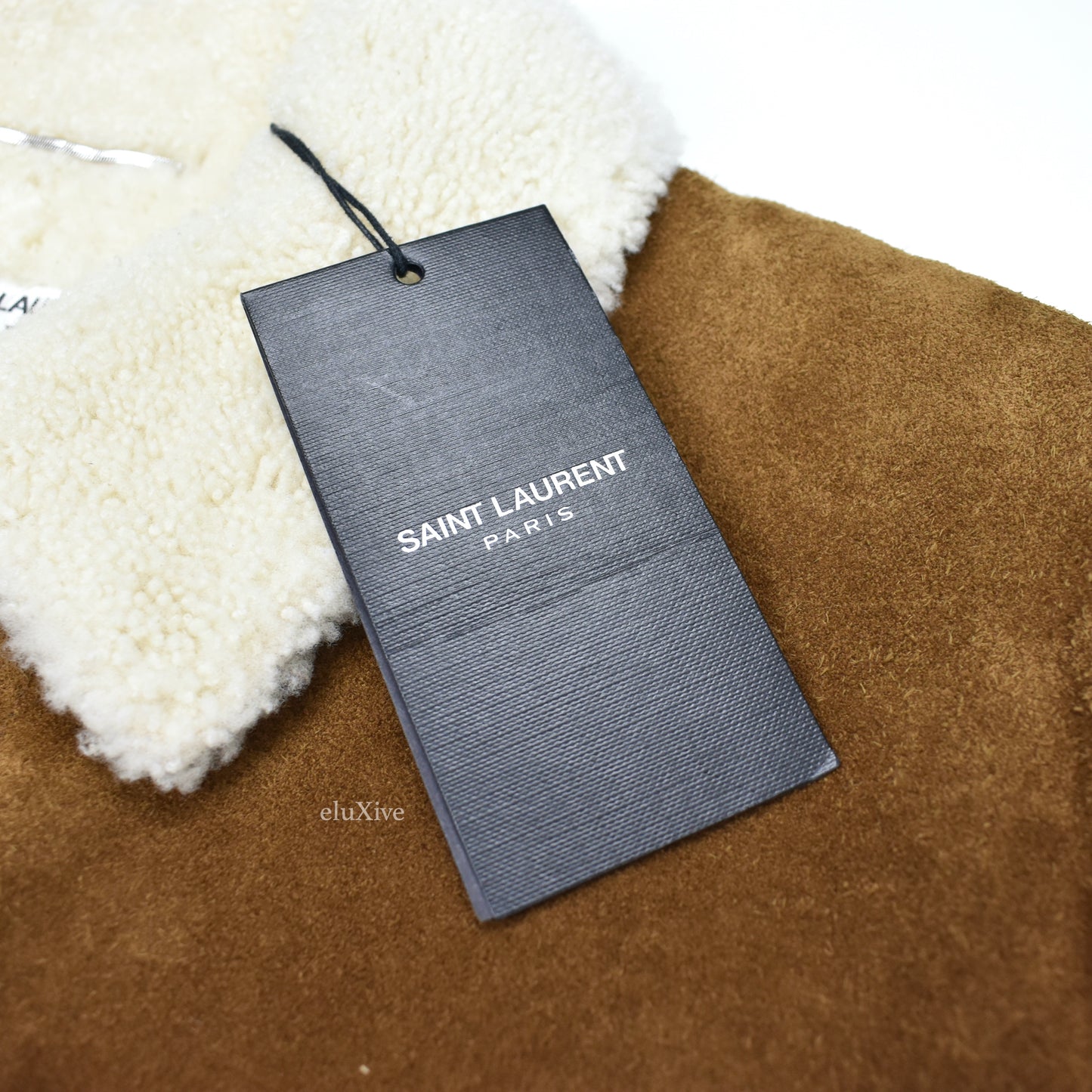 Saint Laurent - Brown Suede Shearling Lined Trucker Jacket