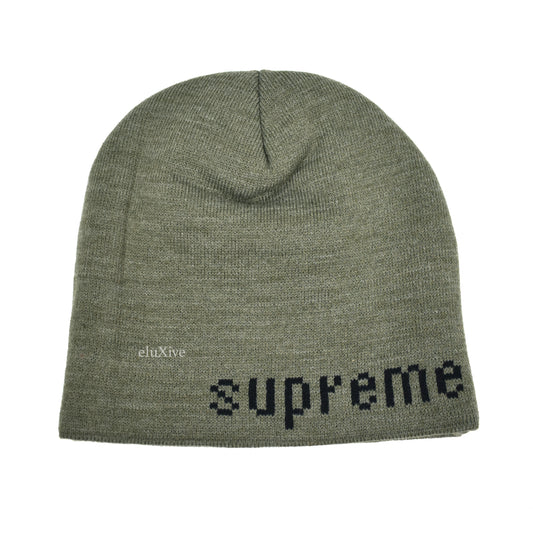 Supreme x Yohji Yamamoto - Olive Logo Knit Beanie