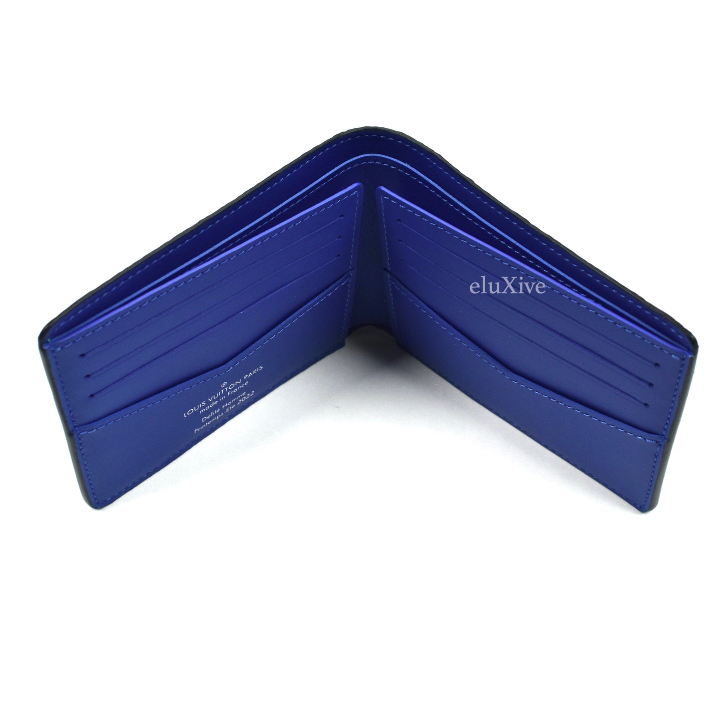 Louis Vuitton - Taurillon Leather Illusion Slender Wallet (Blue/Green)