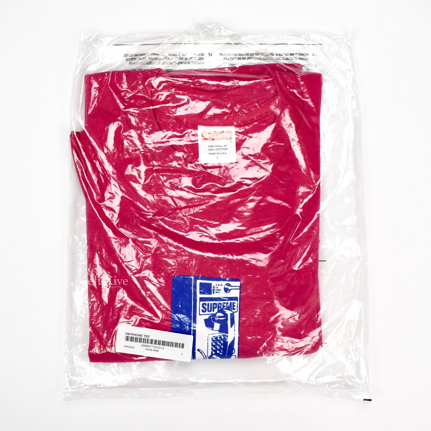 Supreme - Payphone Logo T-Shirt (Pink)
