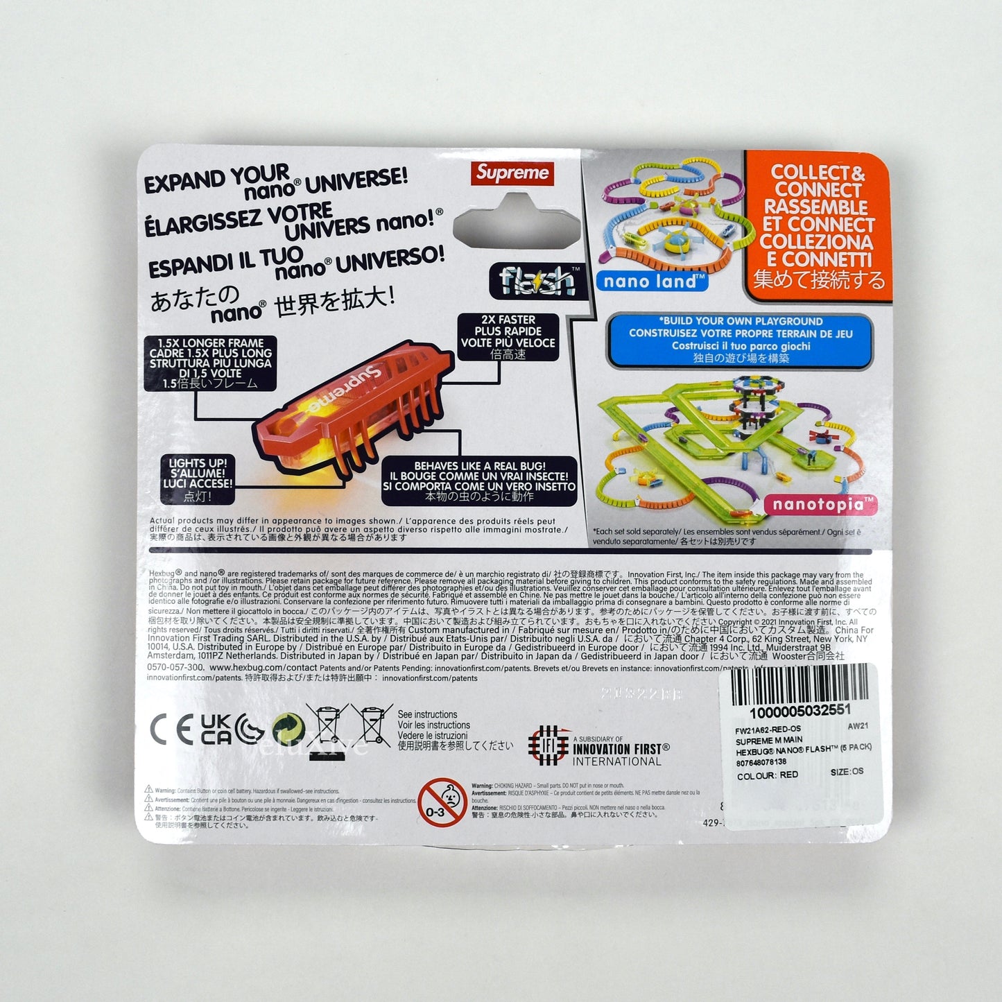 Supreme - Red Box Logo Hexbug Nano Flash (5-Pack)