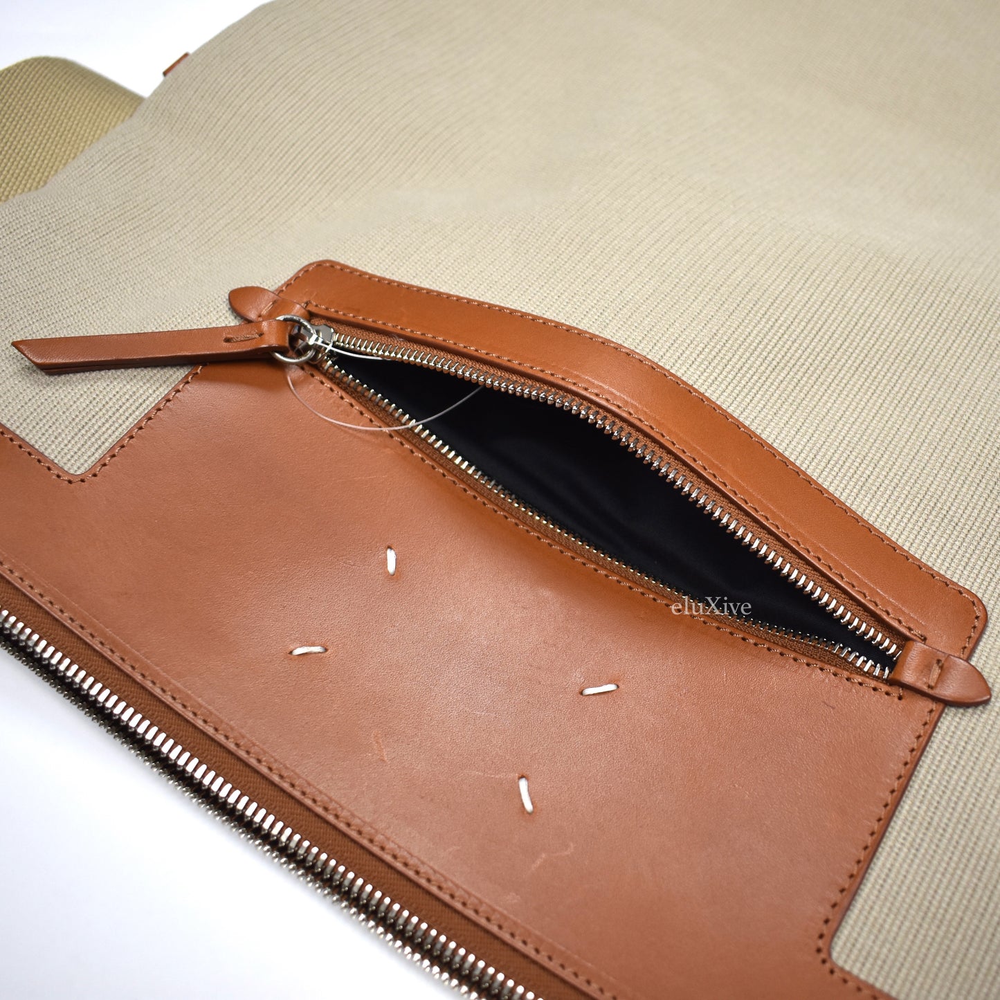 Maison Margiela - Beige Canvas & Leather Shoulder Bag