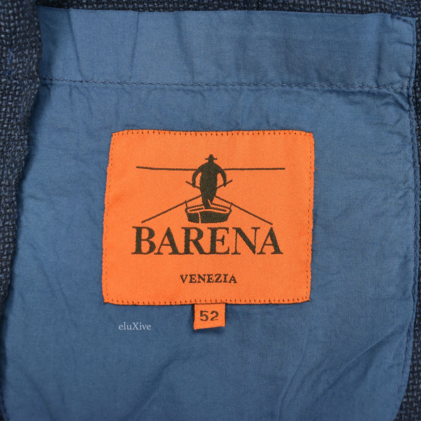 Barena - Navy Basket Woven Linen Unlined Sport Coat