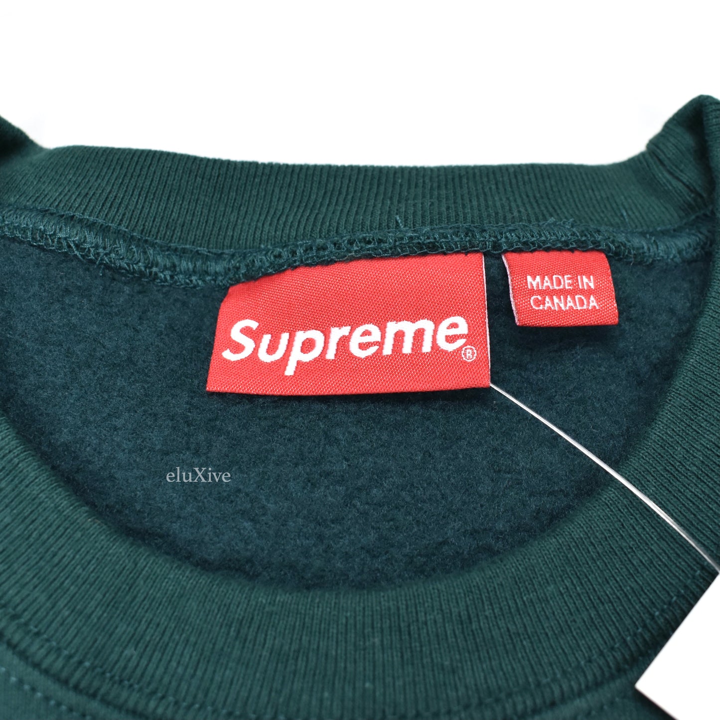 Supreme - Red Box Logo Crewneck Sweatshirt (Dark Pine Green)
