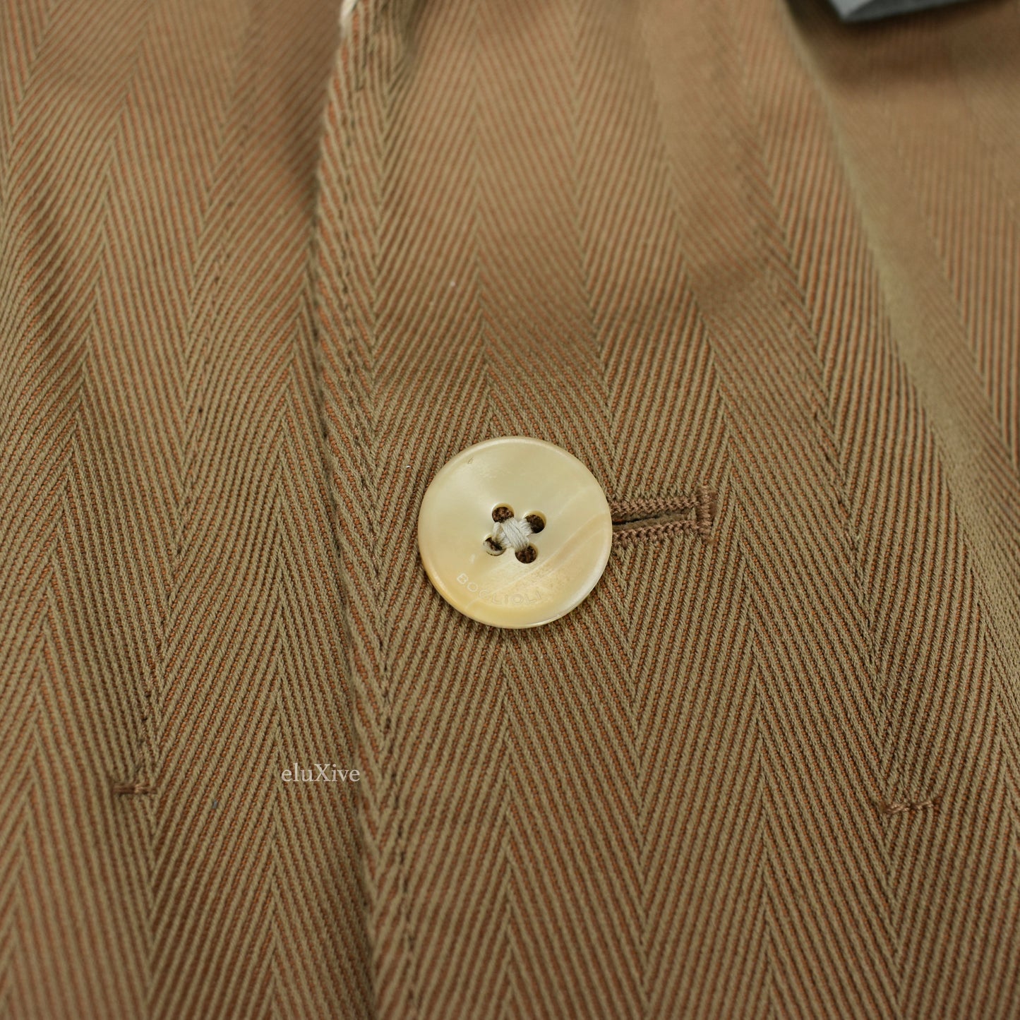 Boglioli - Tan Herringbone Woven K Travel Unlined Sport Coat