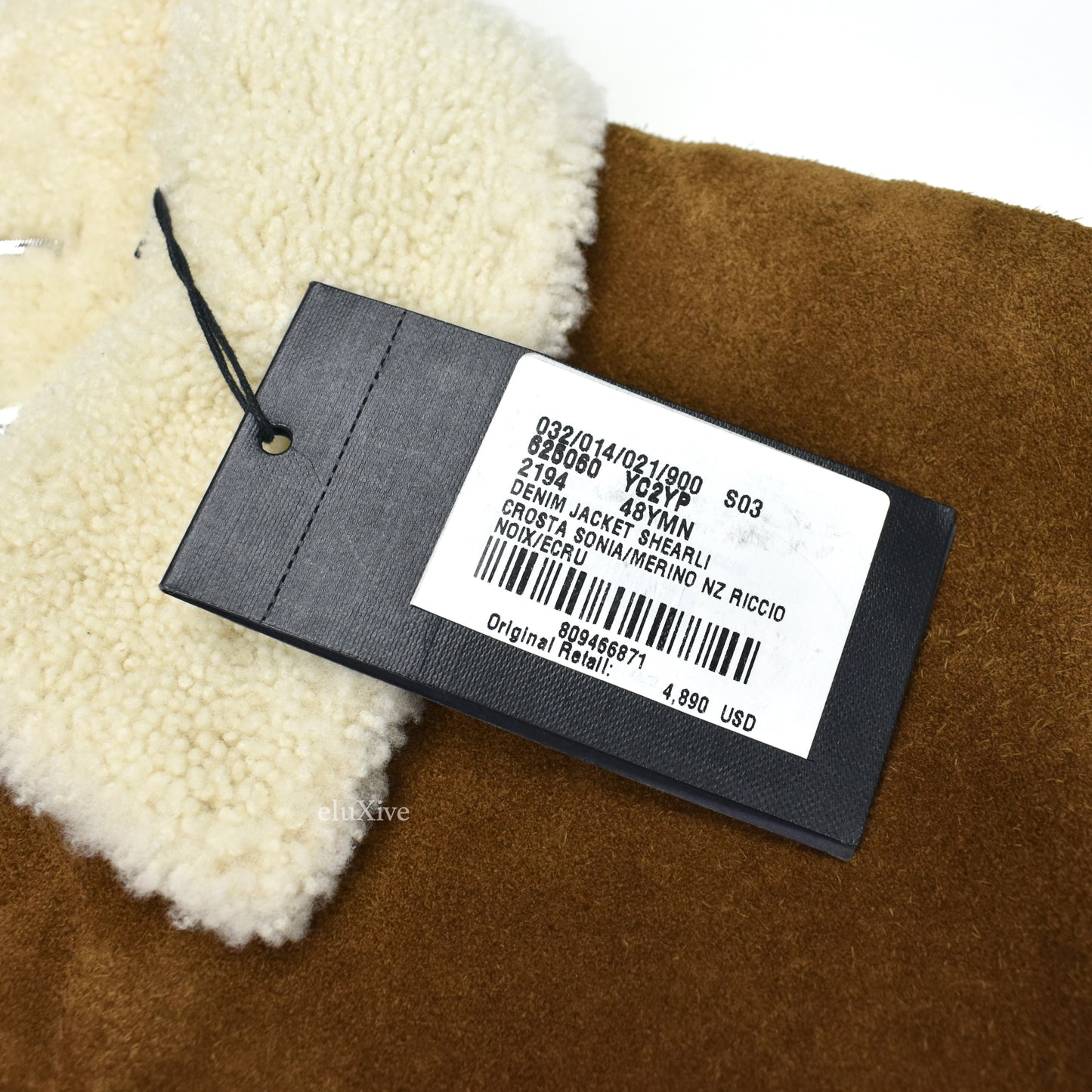 Saint Laurent - Brown Suede Shearling Lined Trucker Jacket