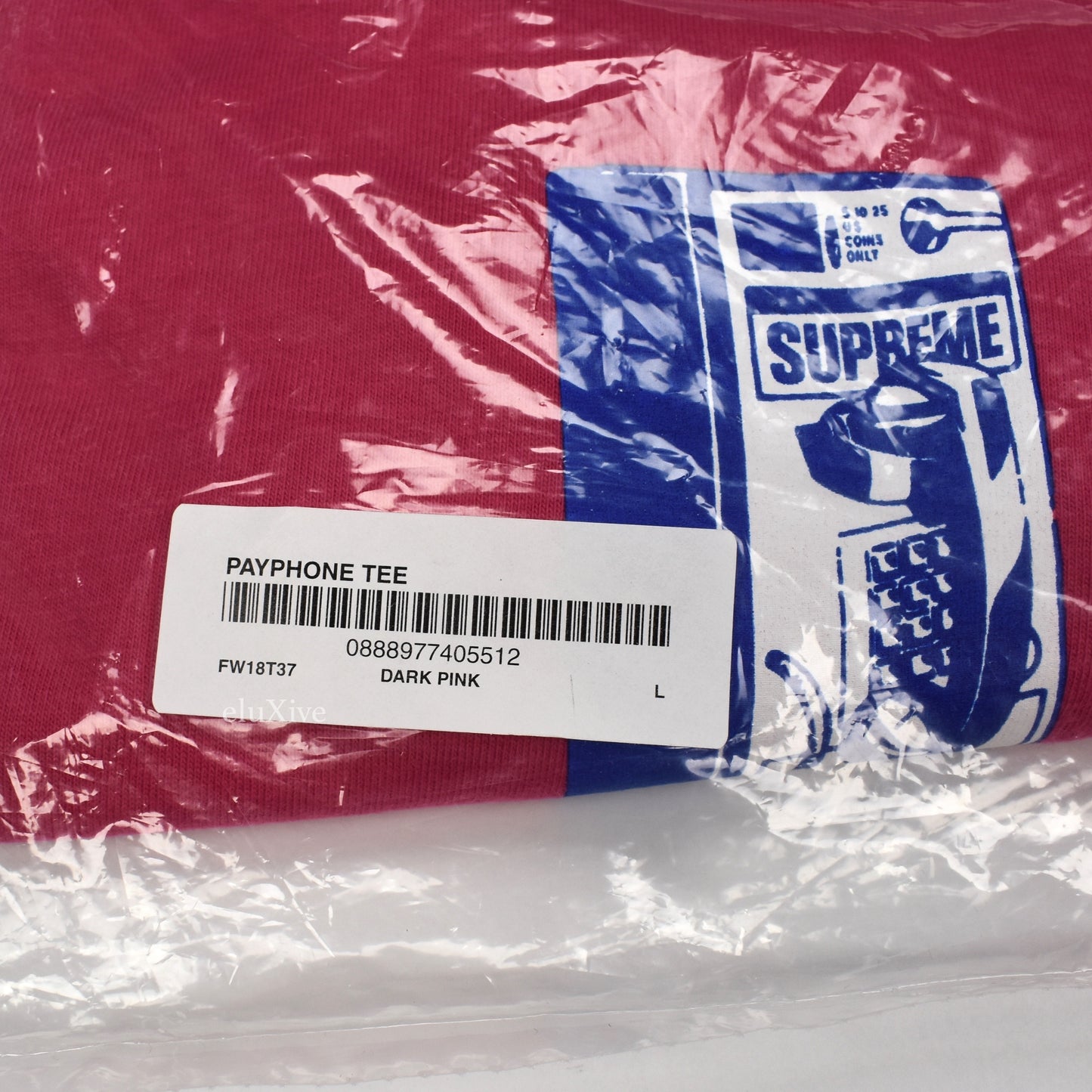 Supreme - Payphone Logo T-Shirt (Pink)