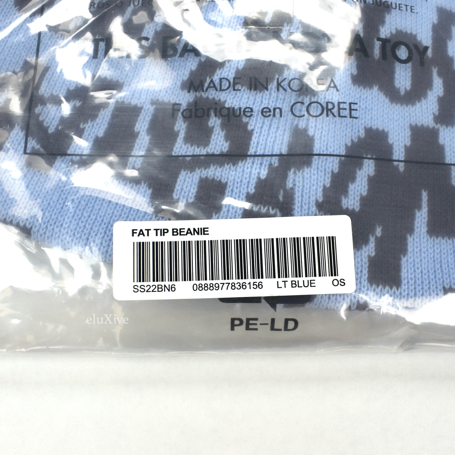 Supreme - Fat Tip 'LV' Logo Jacquard Beanie (Blue)