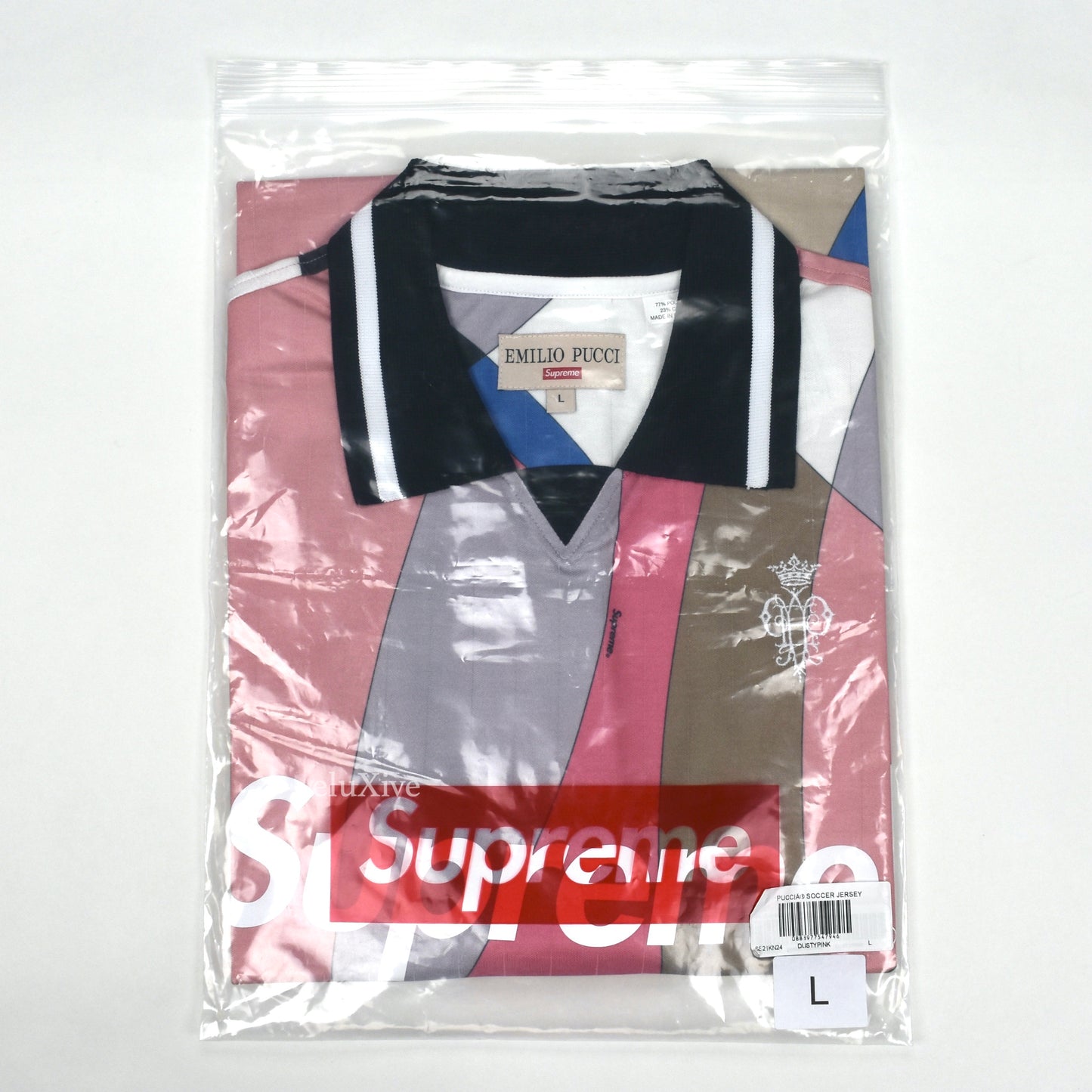 Supreme x Emilio Pucci - Logo Print Soccer Jersey (Dusty Pink)