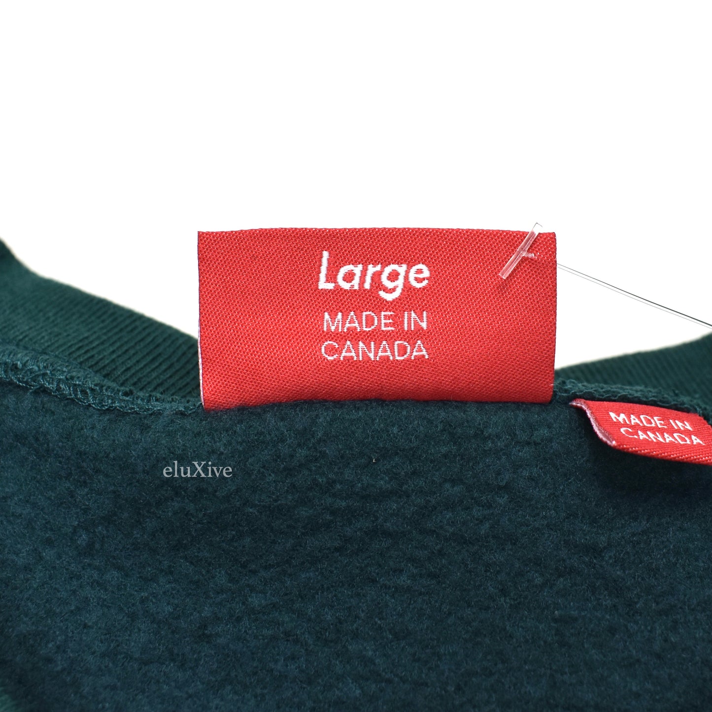 Supreme - Red Box Logo Crewneck Sweatshirt (Dark Pine Green)
