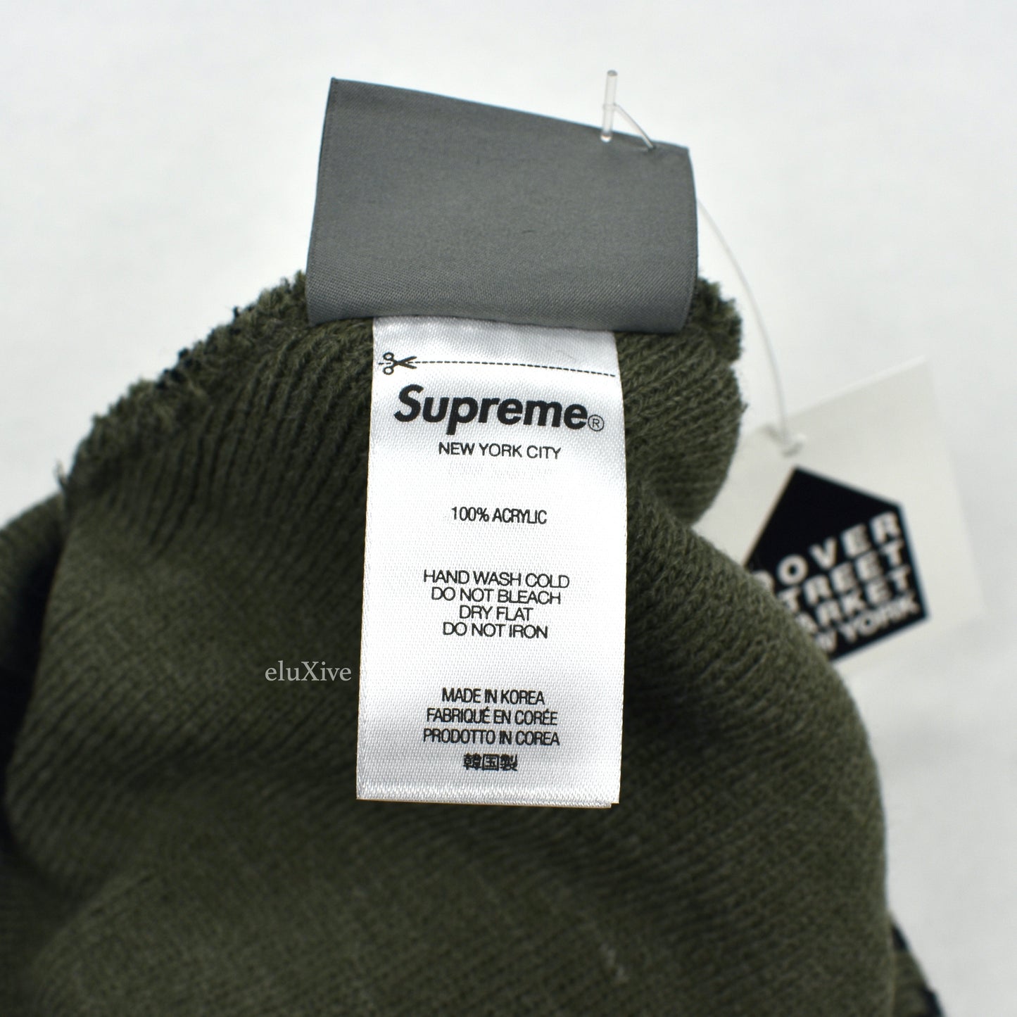 Supreme x Yohji Yamamoto - Olive Logo Knit Beanie