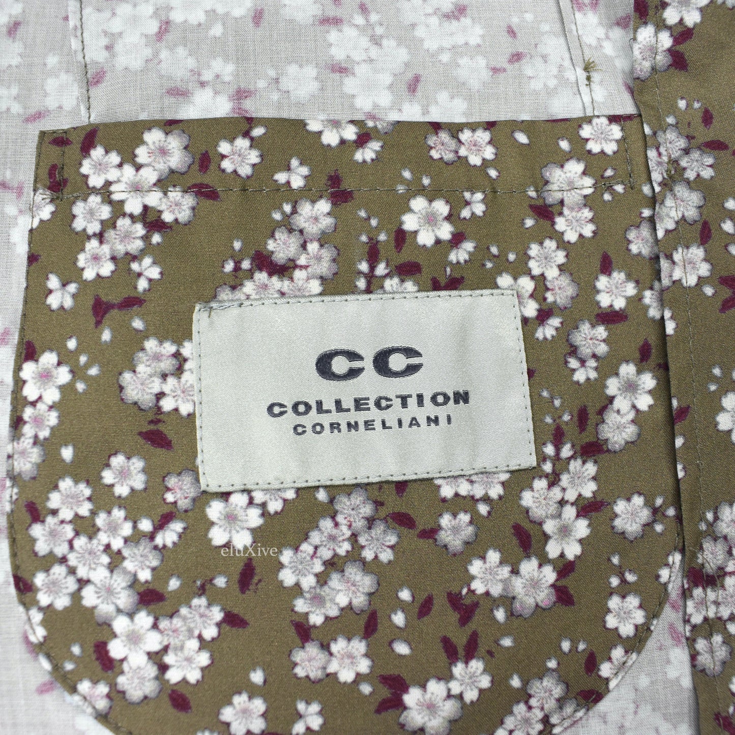 Corneliani - Tan Floral Print Cotton Lightweight Blazer