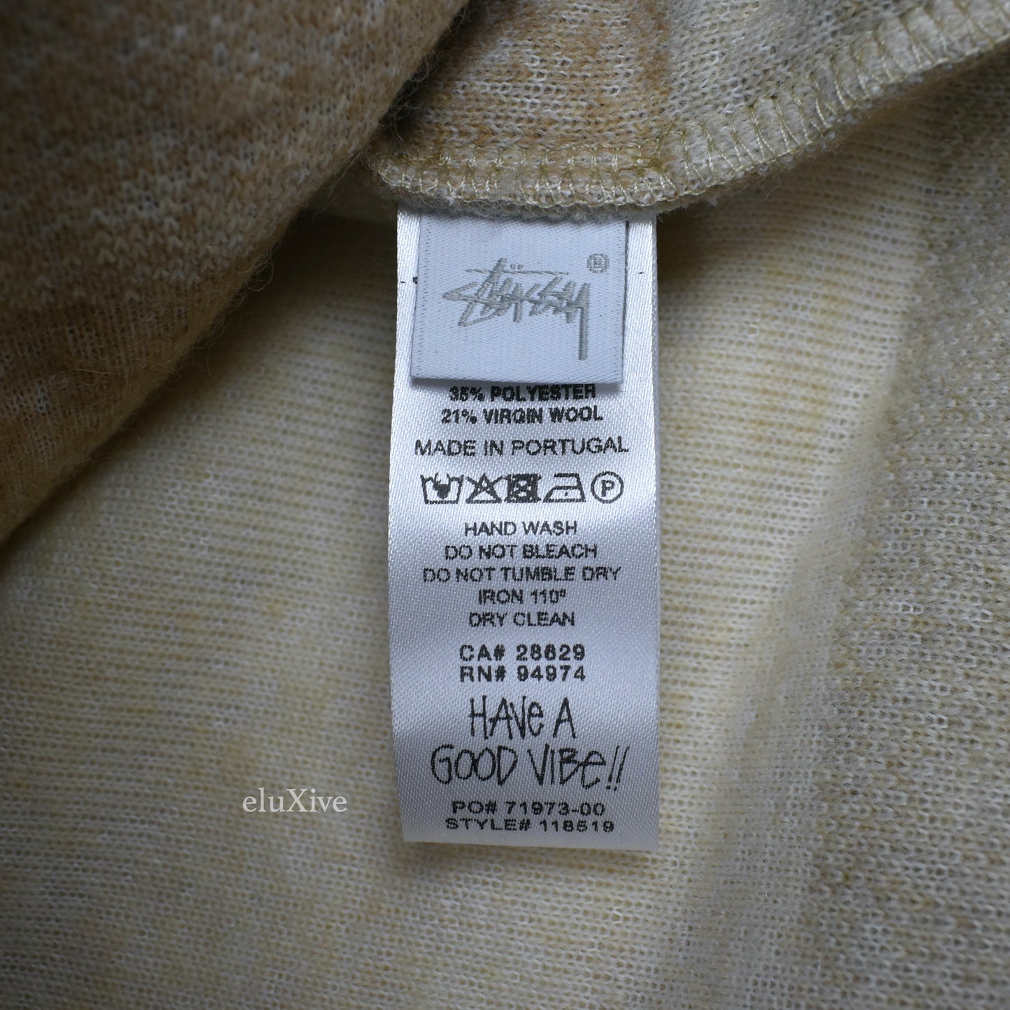 Stussy - Tan Color Block Sherpa Fleece Hoodie