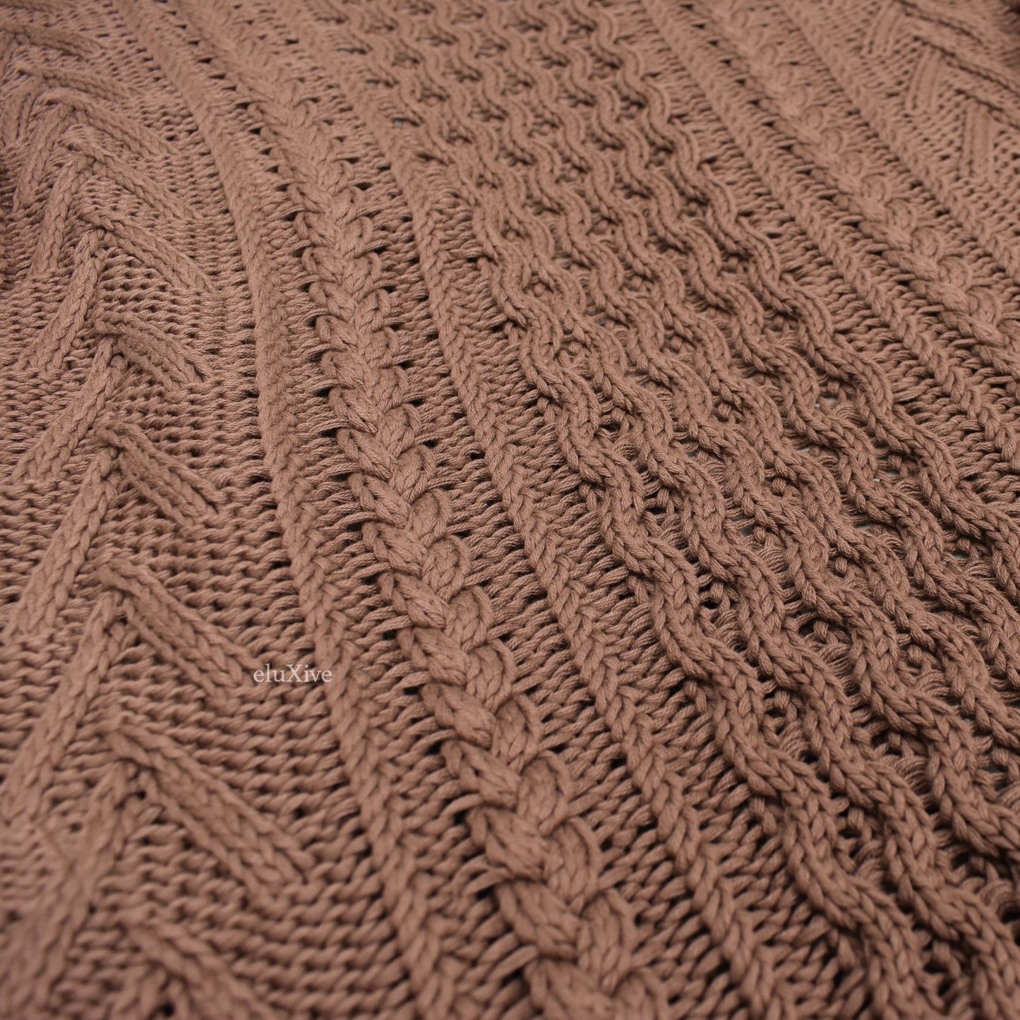 Greg Lauren - Cable Knit Fisherman Gu Kimono (Coco Brown)