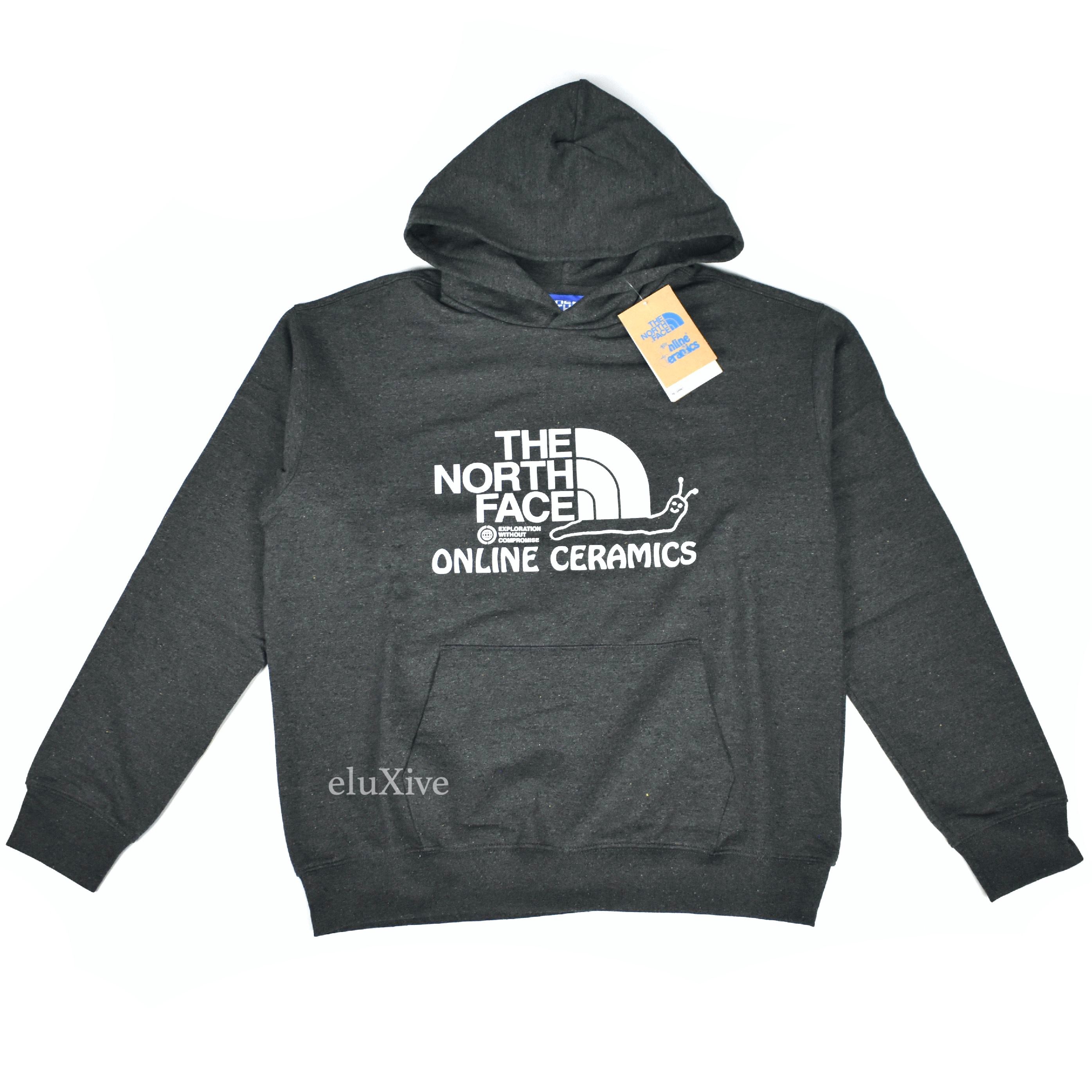 最終値下げ The North Face X Online Ceramics Online Ceramics x The North Face - Gray Snail Logo Hoodie