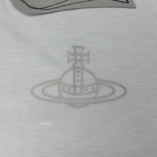 Vivienne Westwood - White Orb Logo Crewneck T-Shirt