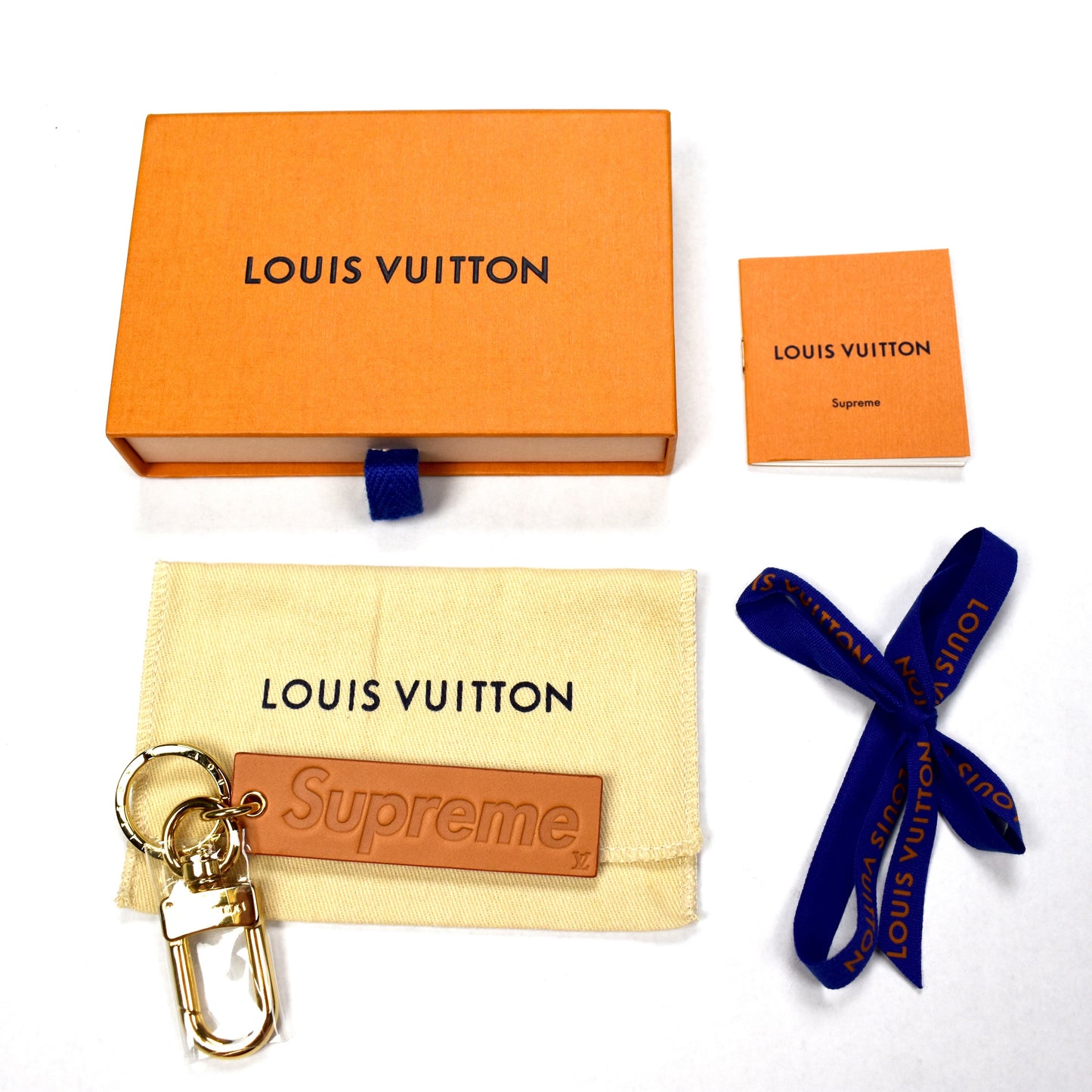 Louis Vuitton x Supreme - Leather Box Logo Keychain