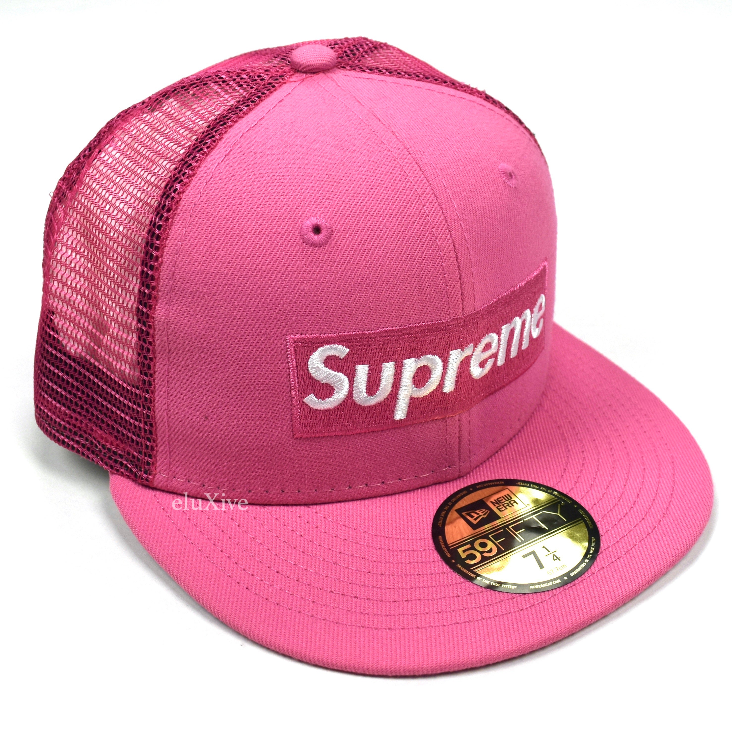 Supreme x New Era - SS22 Pink Box Logo Mesh Fitted 59FIFTY Hat