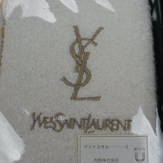 Yves Saint Laurent - Ivory Set of 2 Logo Hand Towels (Medium)