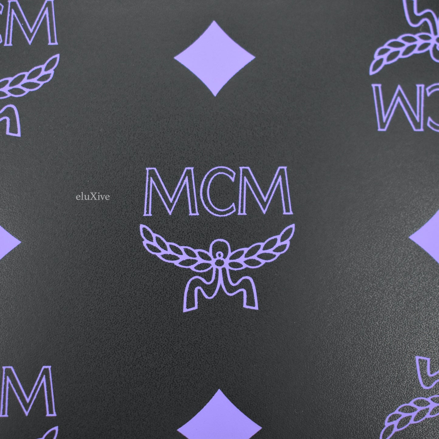 MCM - Black Leather Monogram Logo Bifold Wallet