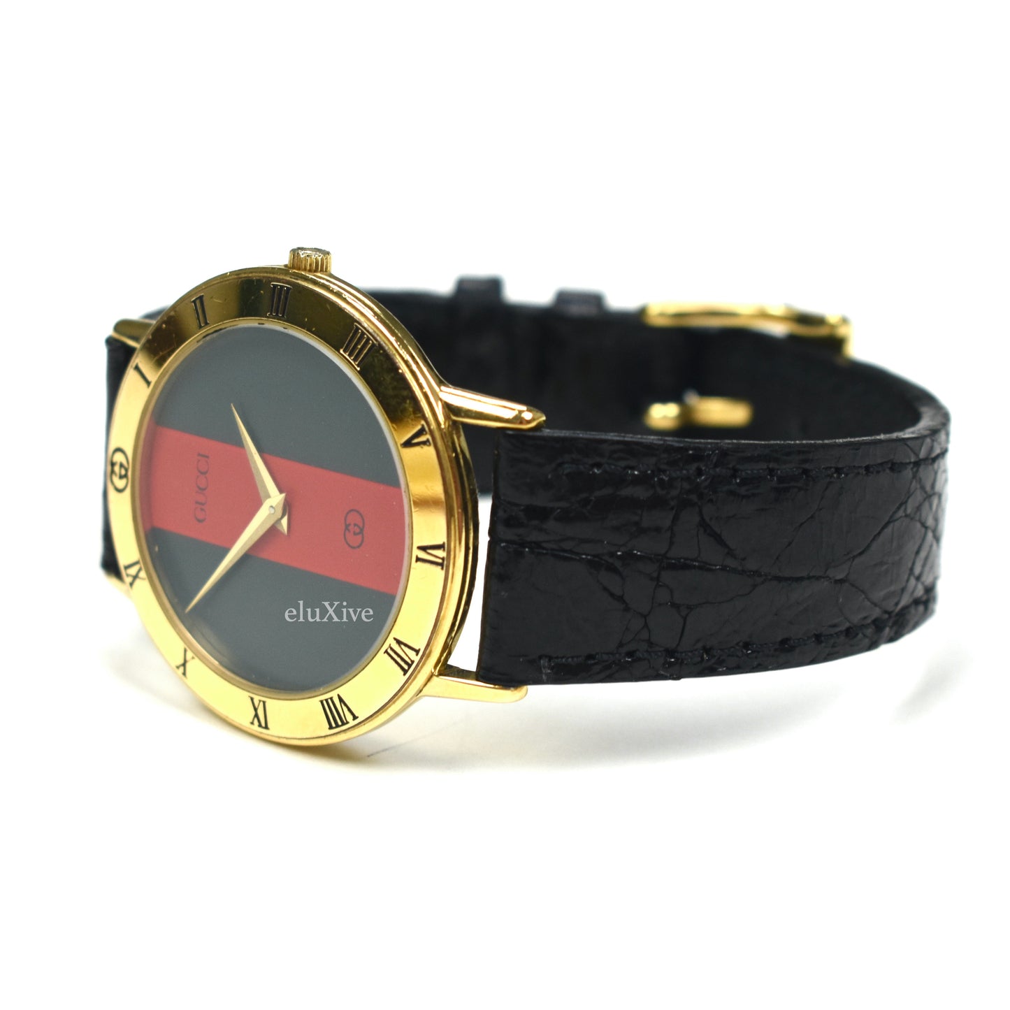 Gucci - 3000M Gold Web Dial Watch