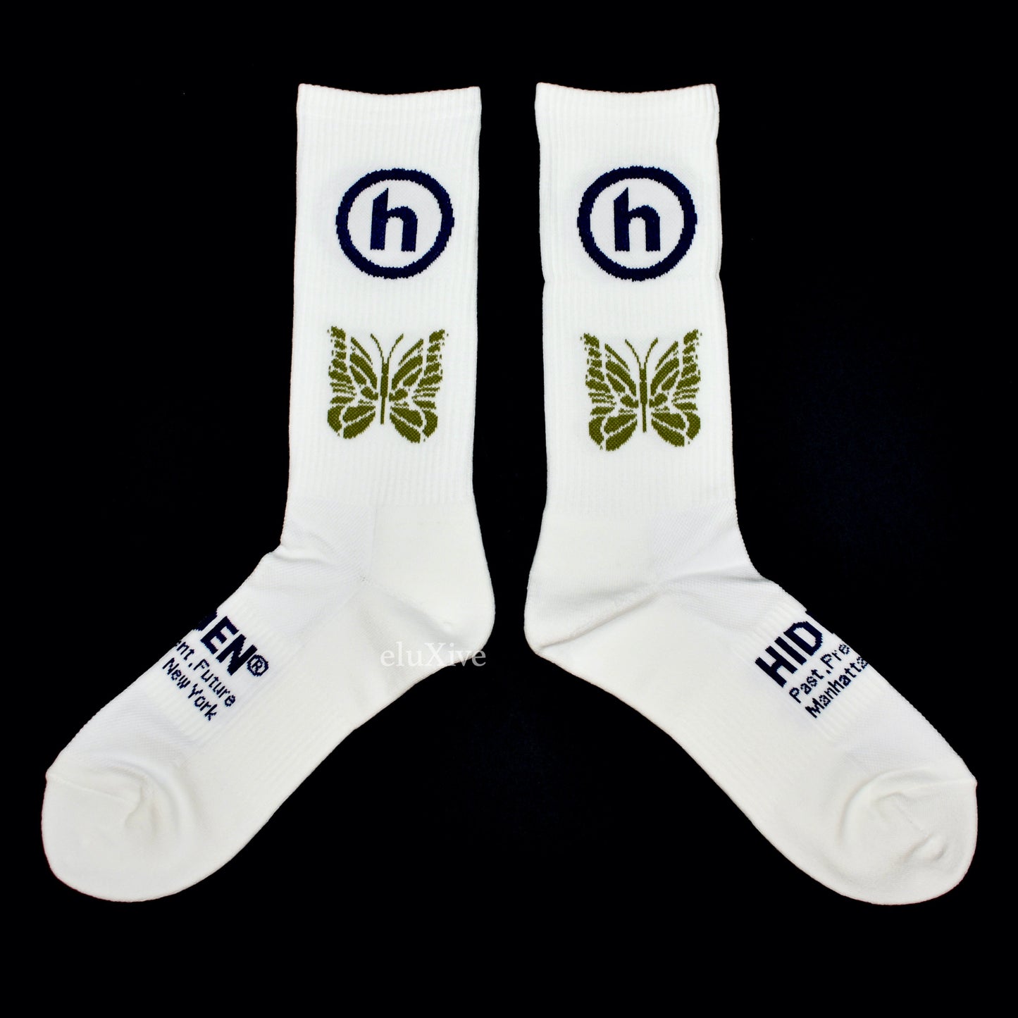 Hidden NY x Needles - Logo Knit Socks (White)