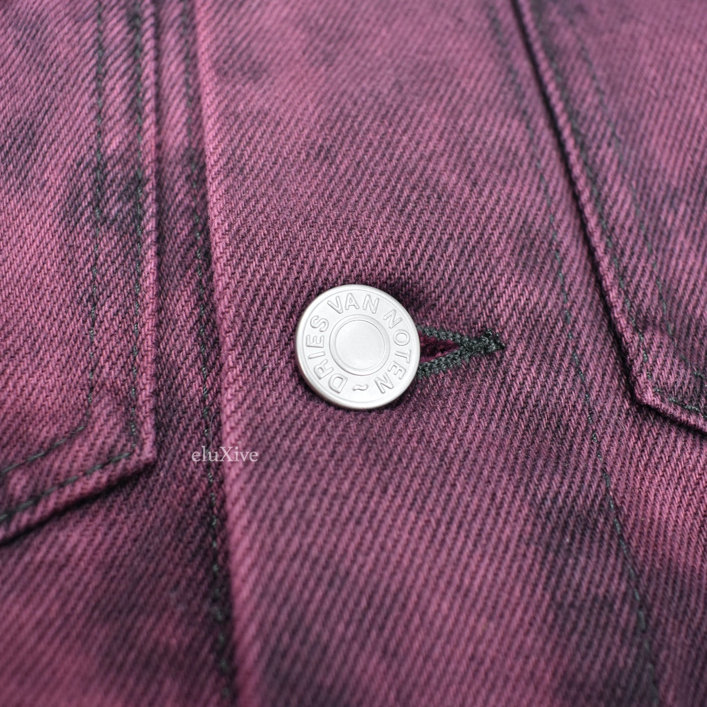 Dries Van Noten - Bordeaux Dyed Denim Trucker Jacket