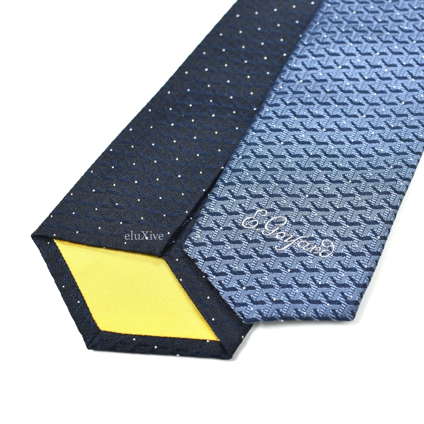 Goyard - Eldredge Monogram Woven Silk Tie (Navy)