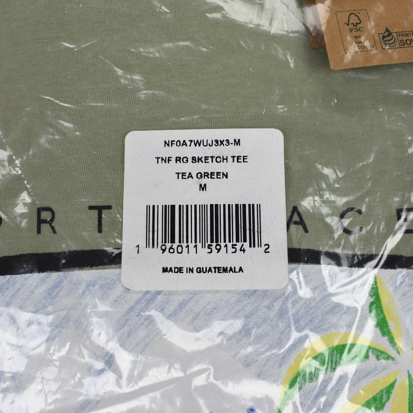 Supreme x The North Face - Sketch Logo T-Shirt (Tea Green)