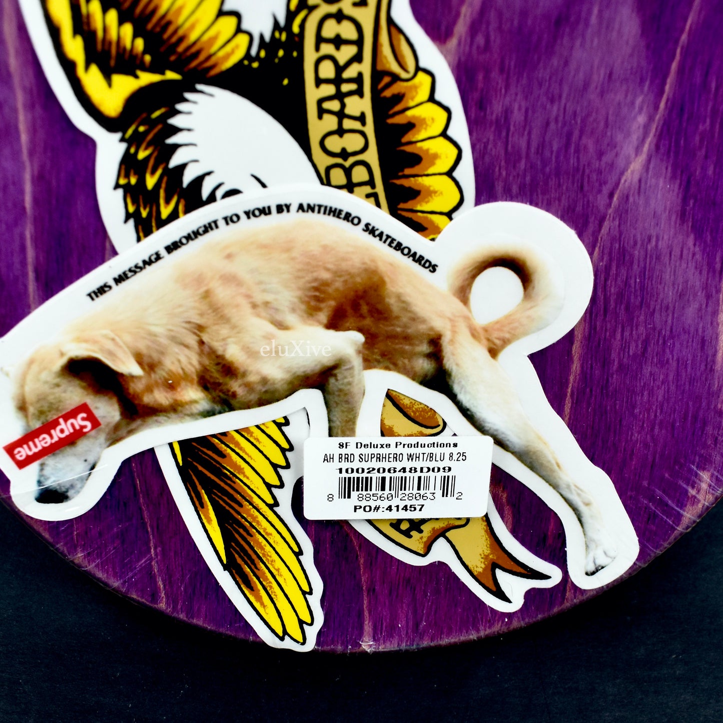 Supreme x Antihero - Blue Box Logo Dog Skateboard Deck