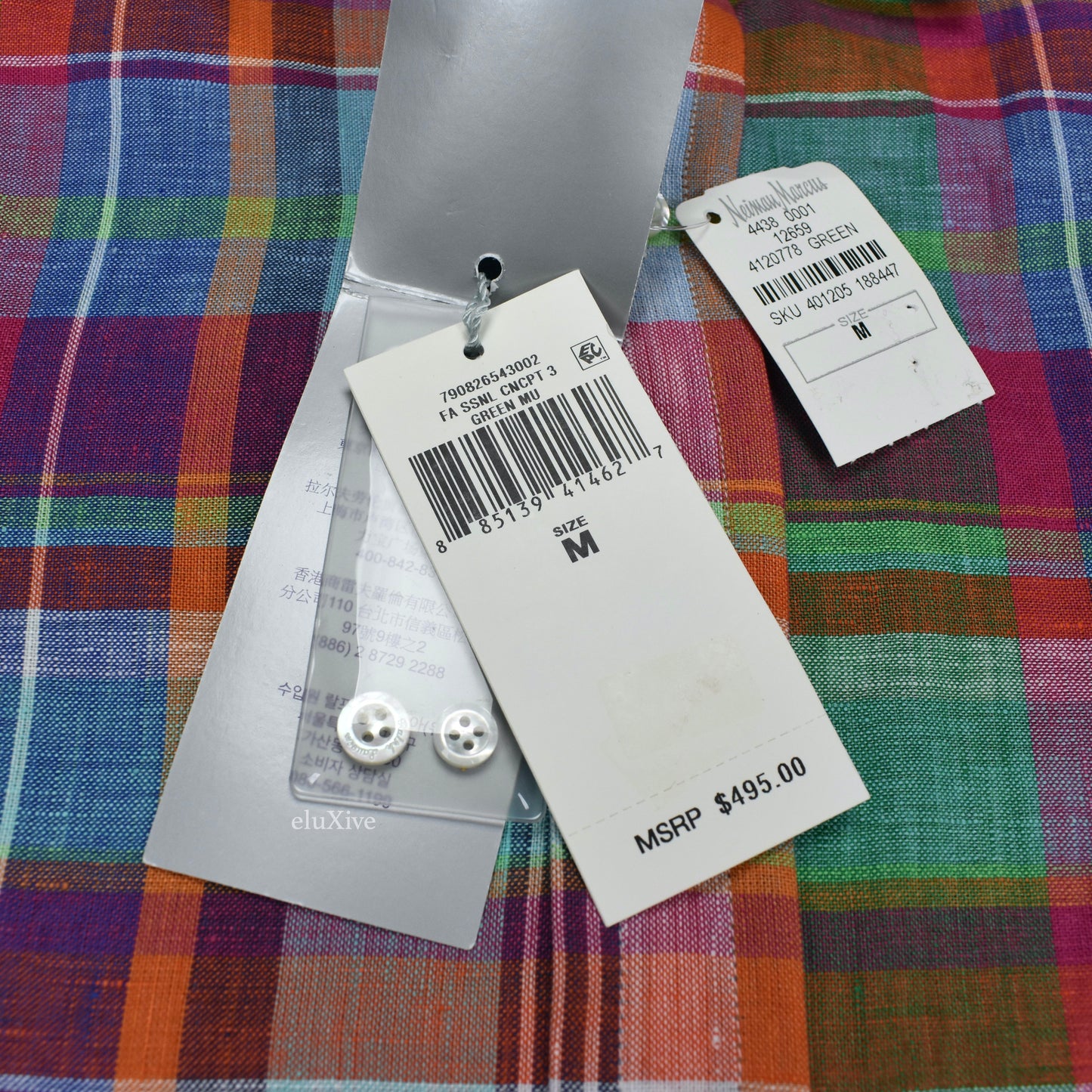 Ralph Lauren Purple Label - Multicolor Plaid Linen Shirt