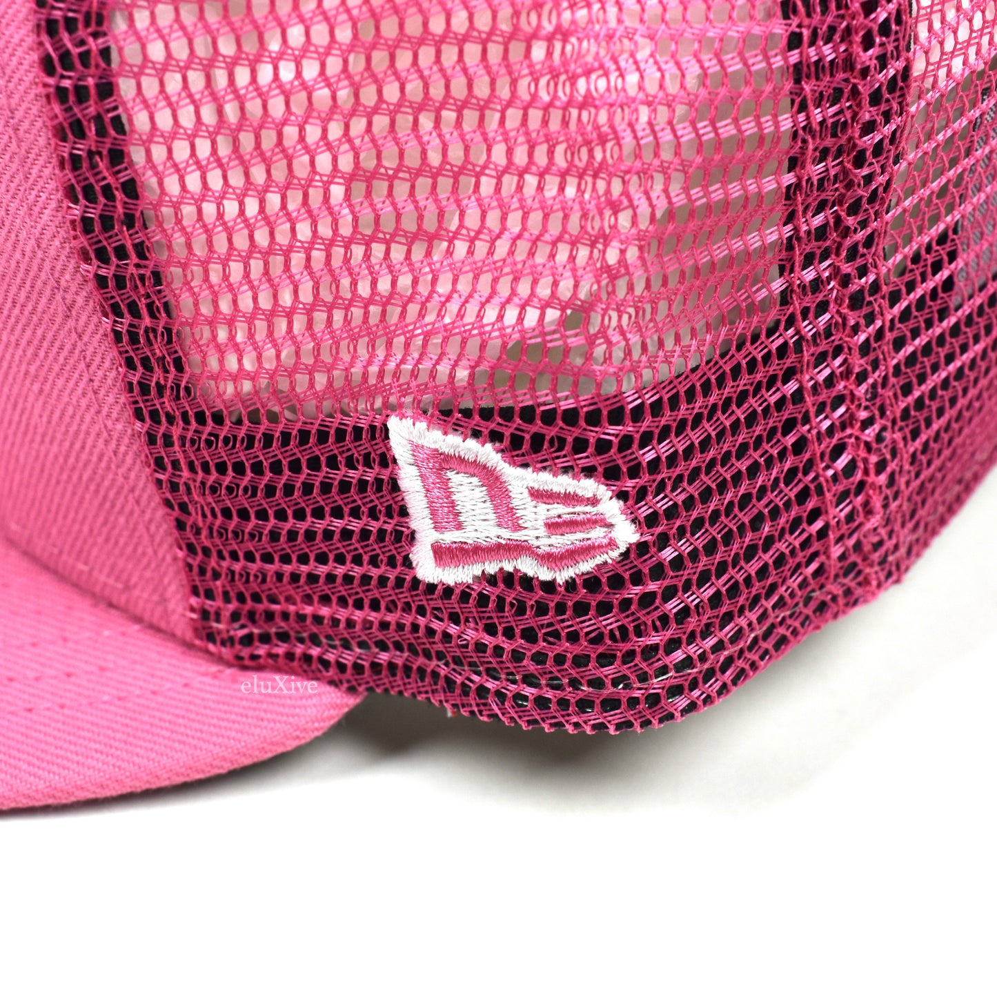 Supreme x New Era - Pink Box Logo Mesh Back Hat