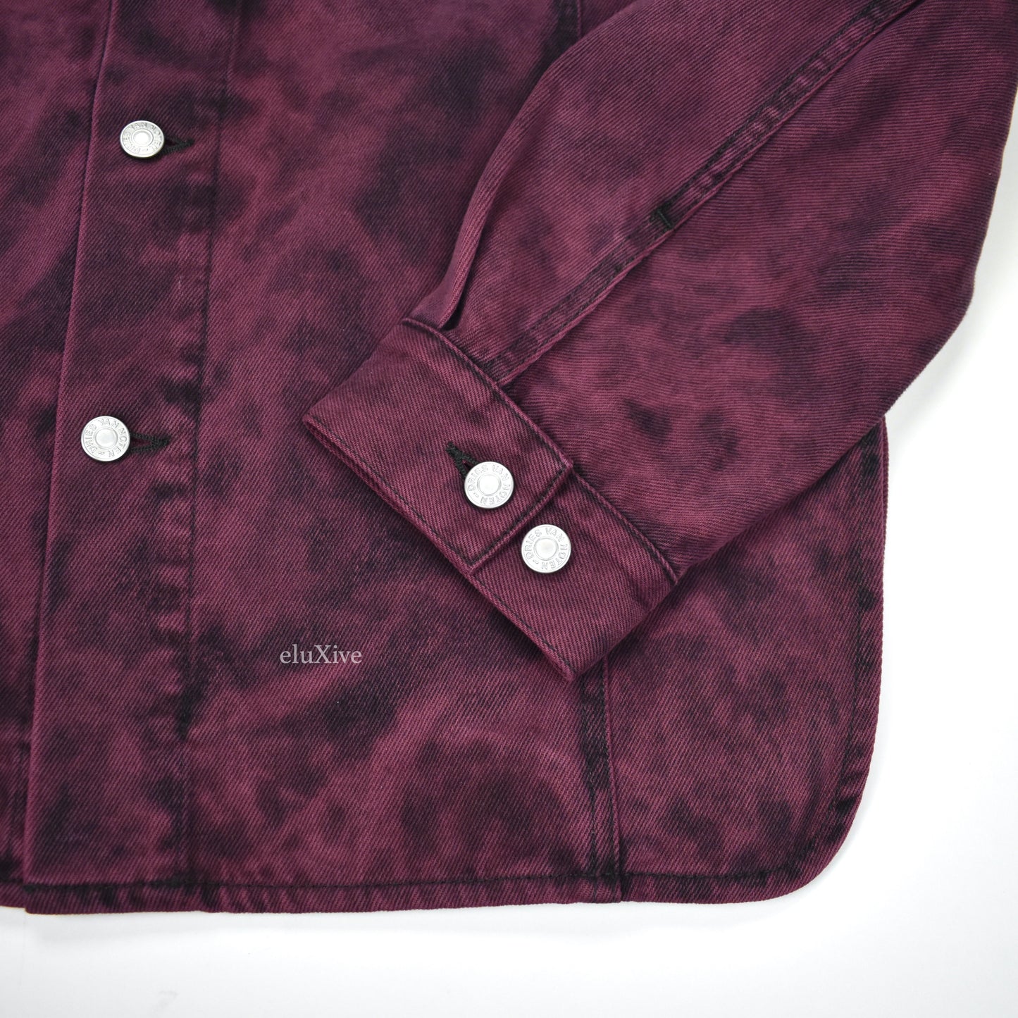 Dries Van Noten - Bordeaux Dyed Denim Trucker Jacket