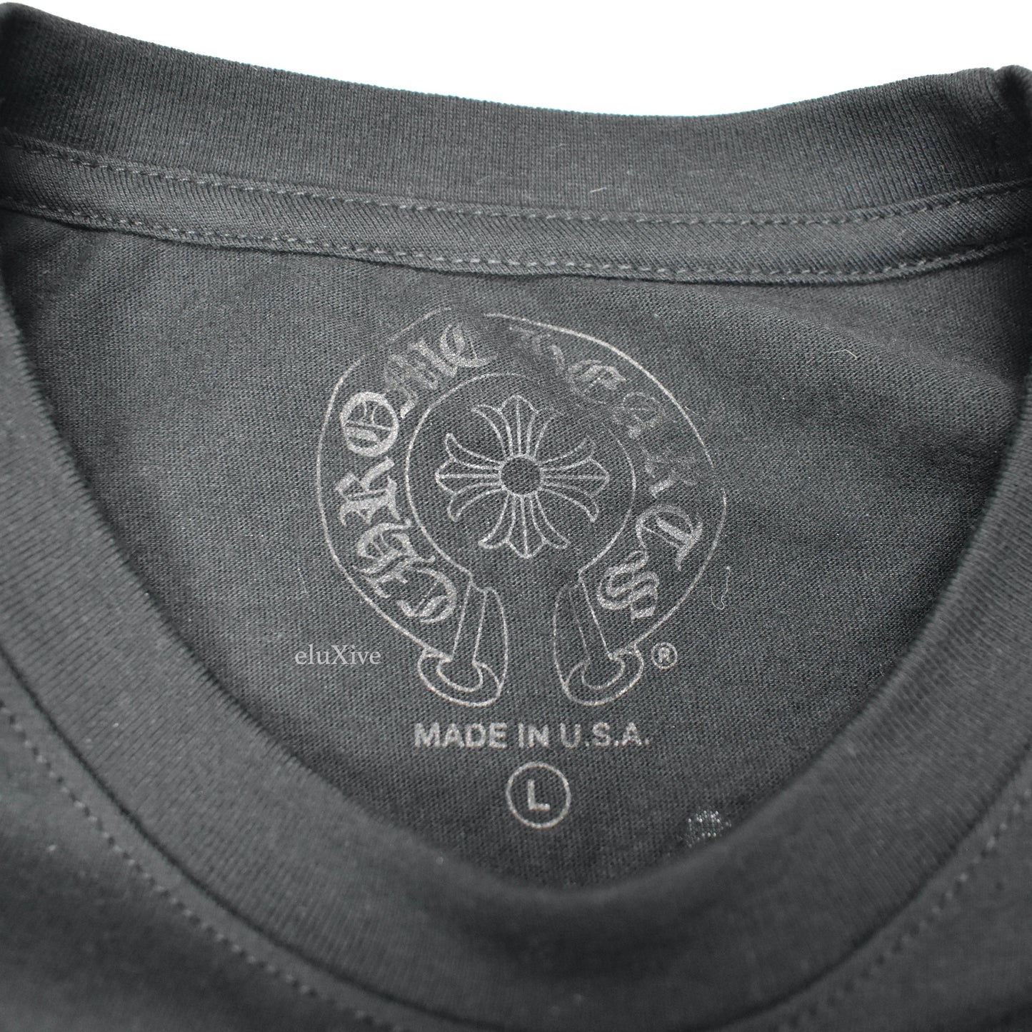 Chrome Hearts - Black / Neon Yellow Hollywood Logo L/S T-Shirt