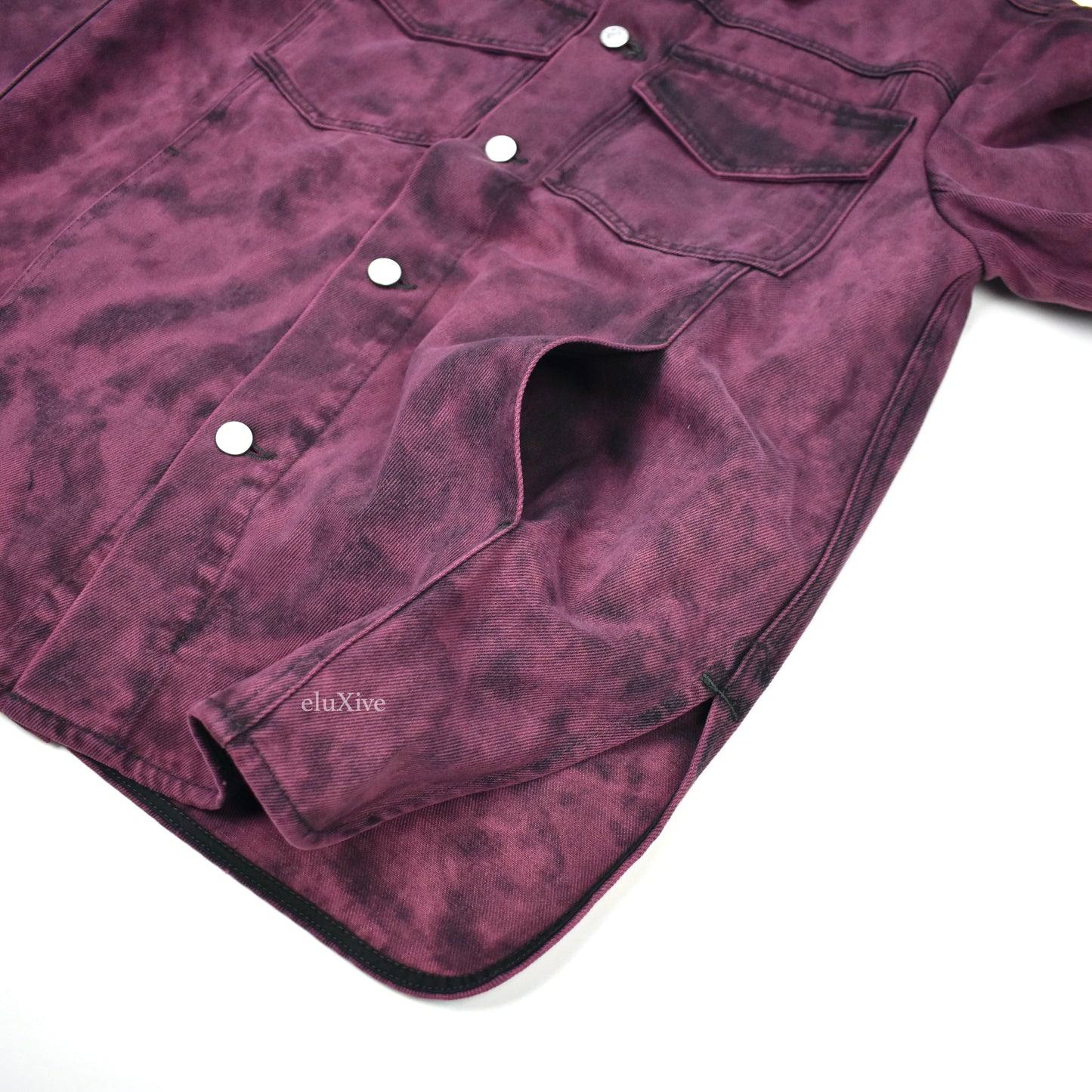 Dries Van Noten - Bordeaux Dyed Denim Trucker Jacket