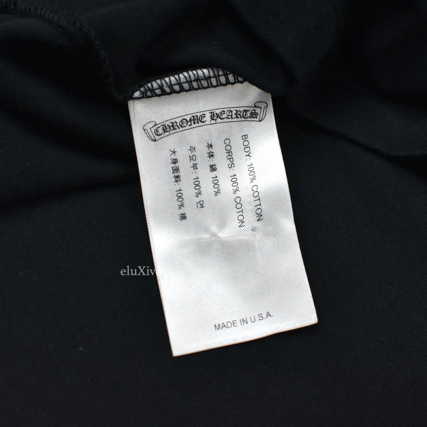 Chrome Hearts - Black / Neon Yellow Hollywood Logo L/S T-Shirt