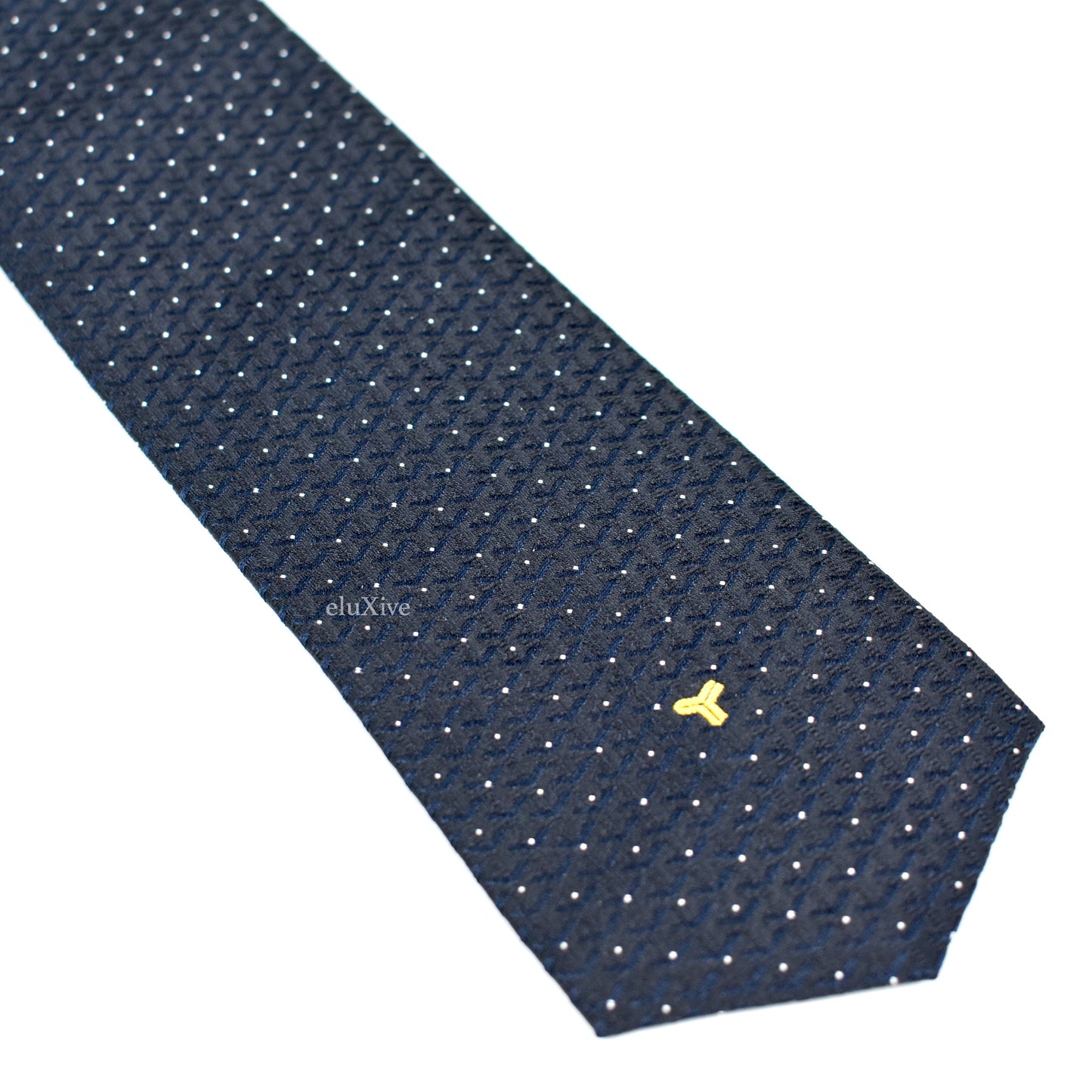 Goyard - Eldredge Monogram Woven Silk Tie (Navy)