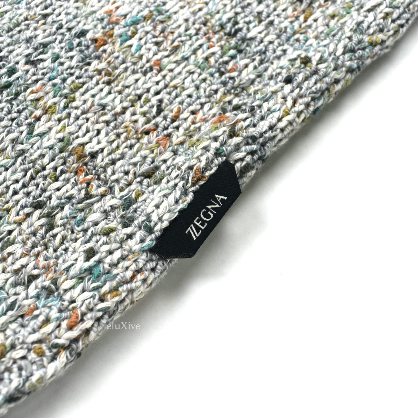 Z Zegna - Gray Color Speckled Cotton Sweater