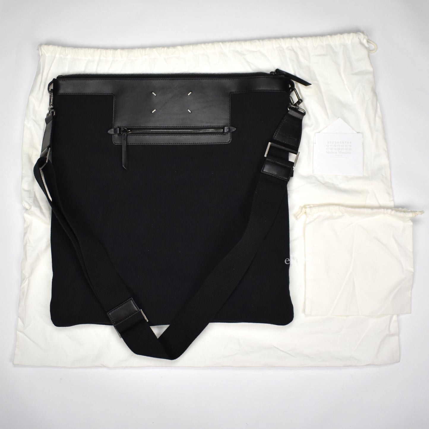 Maison Margiela - Black Canvas & Leather Shoulder Bag