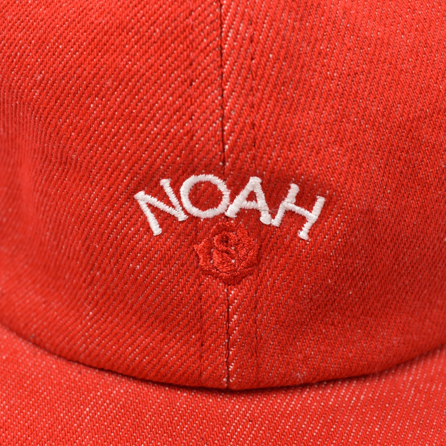 Noah - Red Denim Rose Logo Hat