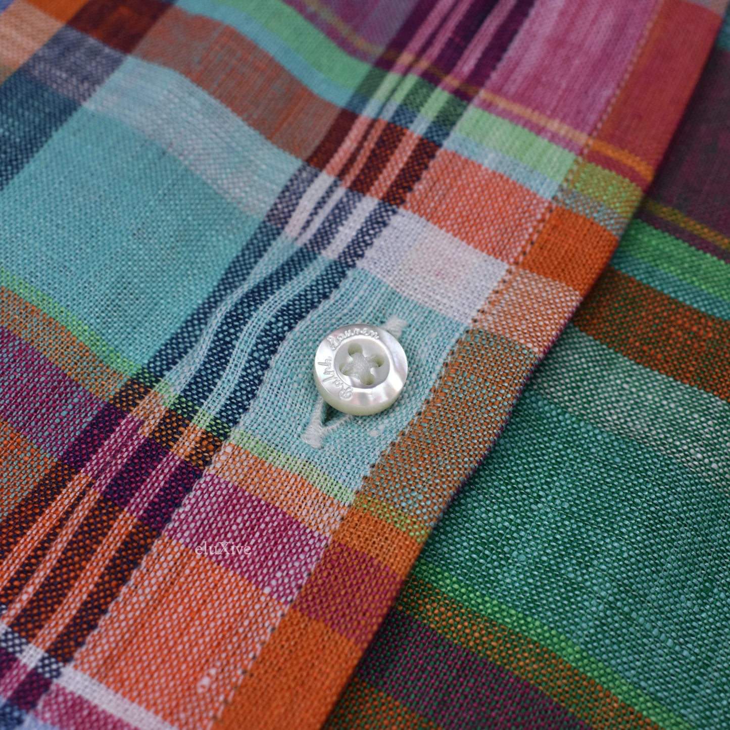 Ralph Lauren Purple Label - Multicolor Plaid Linen Shirt