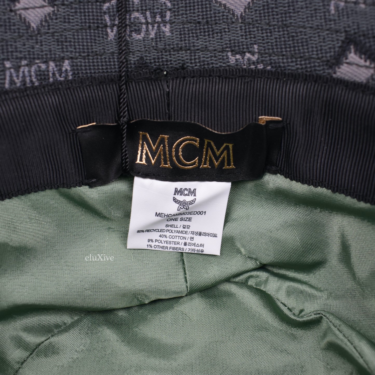 MCM - Gray Tapestry Woven Logo Bucket Hat