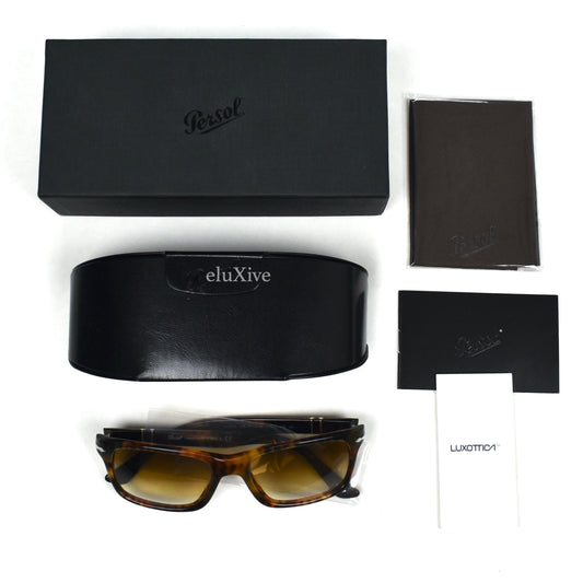 Persol - 3048-S Wayfarer Tortoise / Caffe Gradient Lens Sunglasses