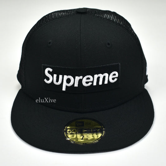 Supreme x New Era - Black Box Logo Mesh Back Hat