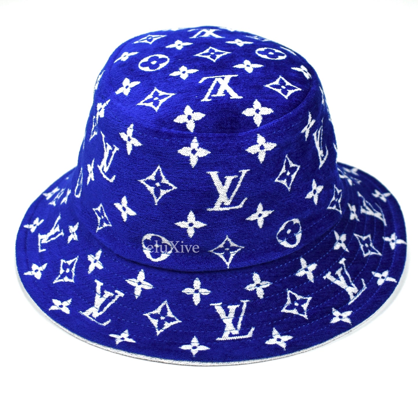 Louis Vuitton - LV Match Logo Woven Bucket Hat (Blue/White)