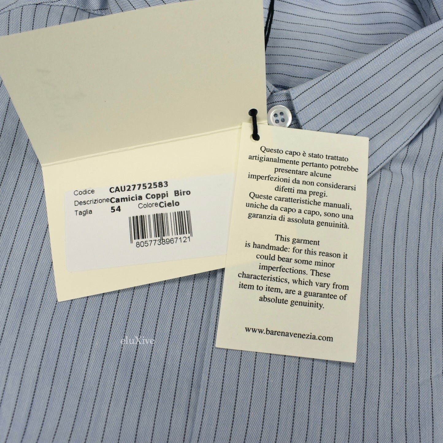Barena - Blue Striped Cotton / Wool Button Down Shirt